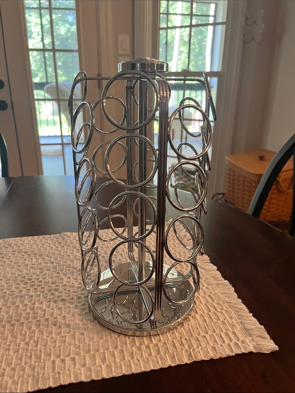 keurig Chrome Rotating Coffee Capsule Holder Carousel
